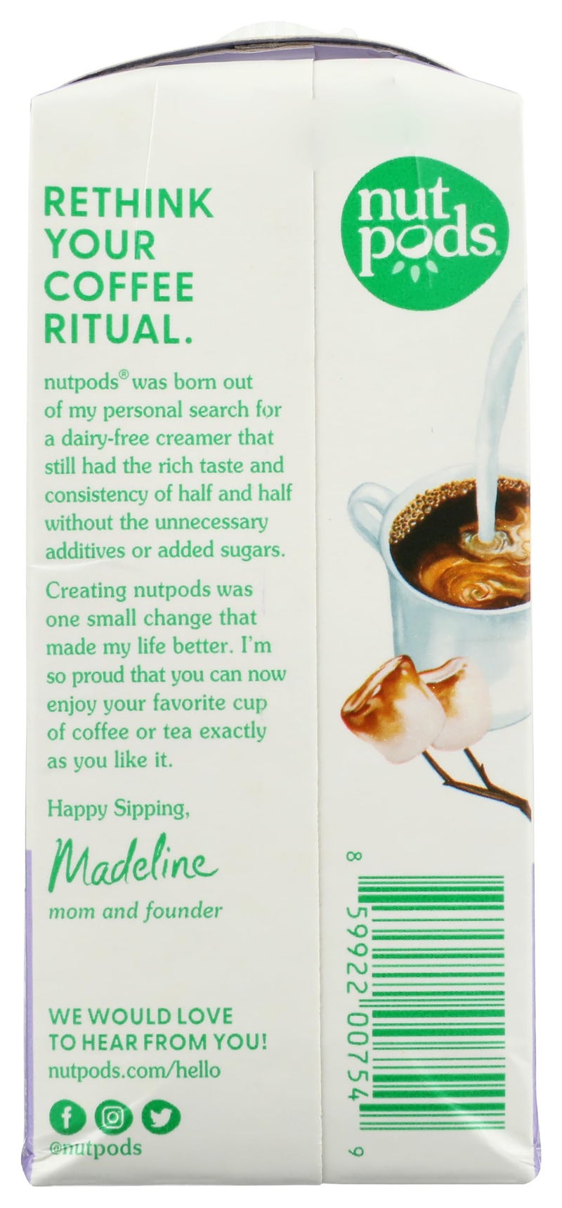 NUTPODS Toasted Marshmallow Unsweetened Dairy Free Creamer, 11.2 FZ - Image 2