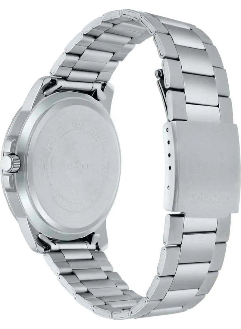 CASIO Mens Blue Dial Stainless Steel Watch - MTP-E335D-2E1VDF - Image 4