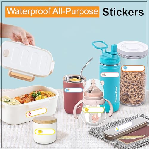 GLUN Waterproof Vinyl Printed Name Tag Stickers, 10 Sheets 160 Count, Kids Bottles, Lunch, Clothes, Kitchen, Reusable Self-Adhesive Labelling Stickers - Image 3