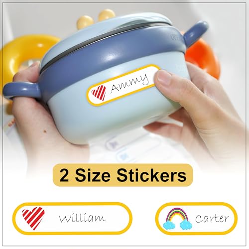 GLUN Waterproof Vinyl Printed Name Tag Stickers, 10 Sheets 160 Count, Kids Bottles, Lunch, Clothes, Kitchen, Reusable Self-Adhesive Labelling Stickers - Image 4