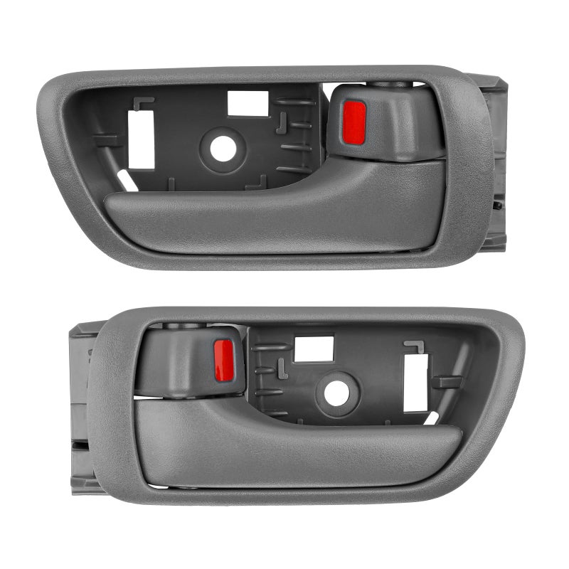 JDMON Interior Door Handles WBezel Replacement for Toyota Camry 20022006 Replacement for 69206AA021 69205AA021 69205AA021B2 69206AA021B2 Front Rear Left Driver Right Passenger Inside Handle Gray
