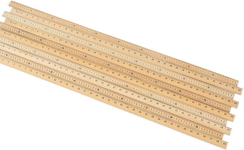 hand2mind hand2mind Wood Economy MeterstickYardstick for School Classroom Home or Office Pack of 10 - Image 1