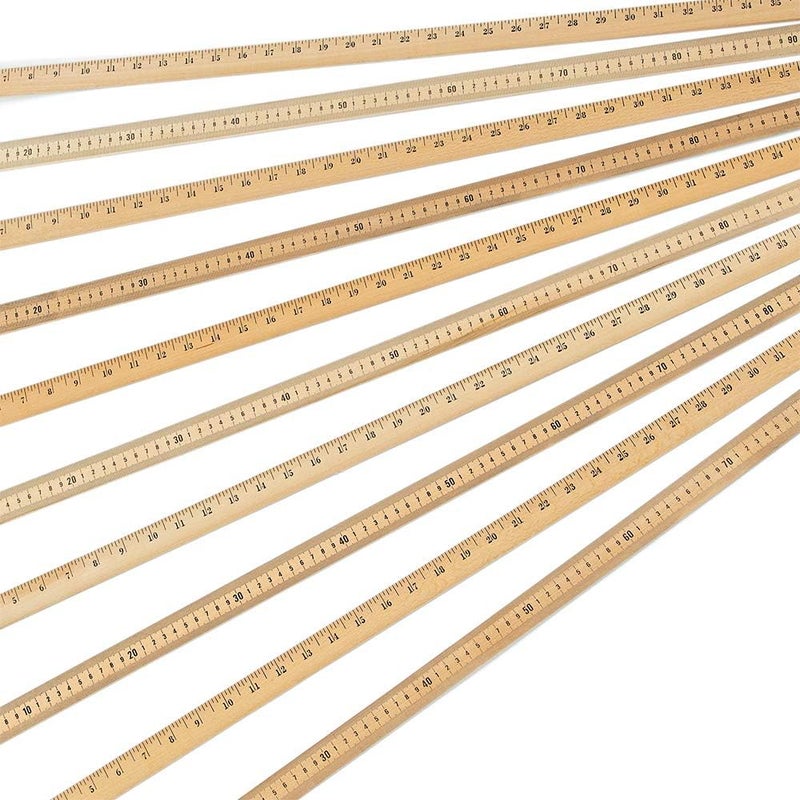 hand2mind hand2mind Wood Economy MeterstickYardstick for School Classroom Home or Office Pack of 10 - Image 3