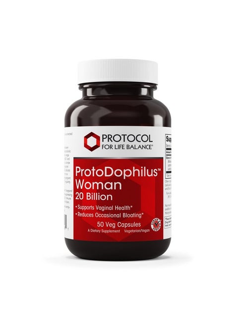 Protocol Proto Dophilus Woman - 20 Billion - Probiotics for Gut Health - Supports Vaginal Health & Bloating Relief* - Vegan & Kosher - 50 Veg Capsules
