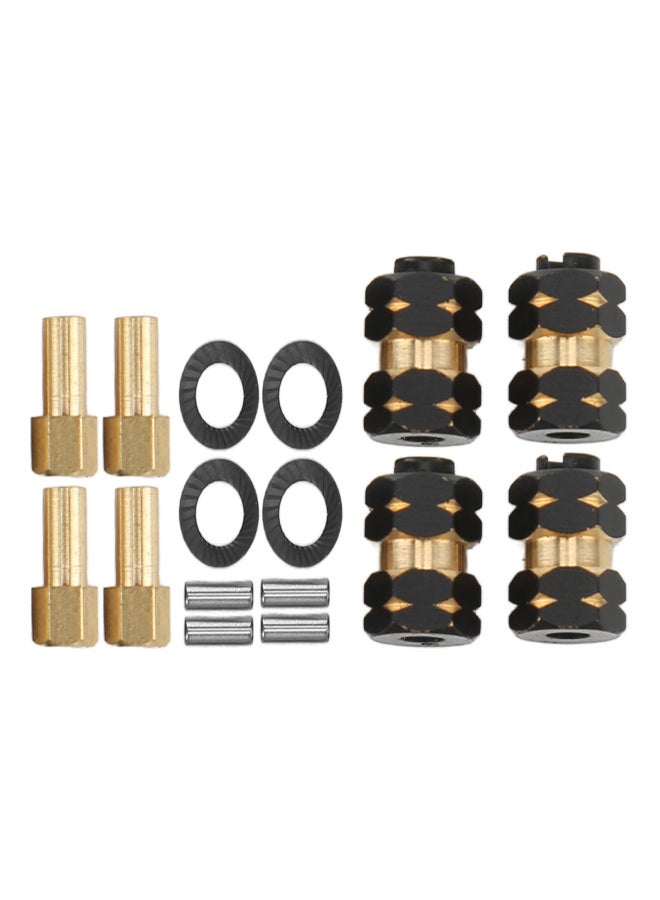 4PCS RC Wheel Hub Hex Extension Adapter Brass for Axial SCX24 AXI90081 AXI00001 1/24 - Image 1