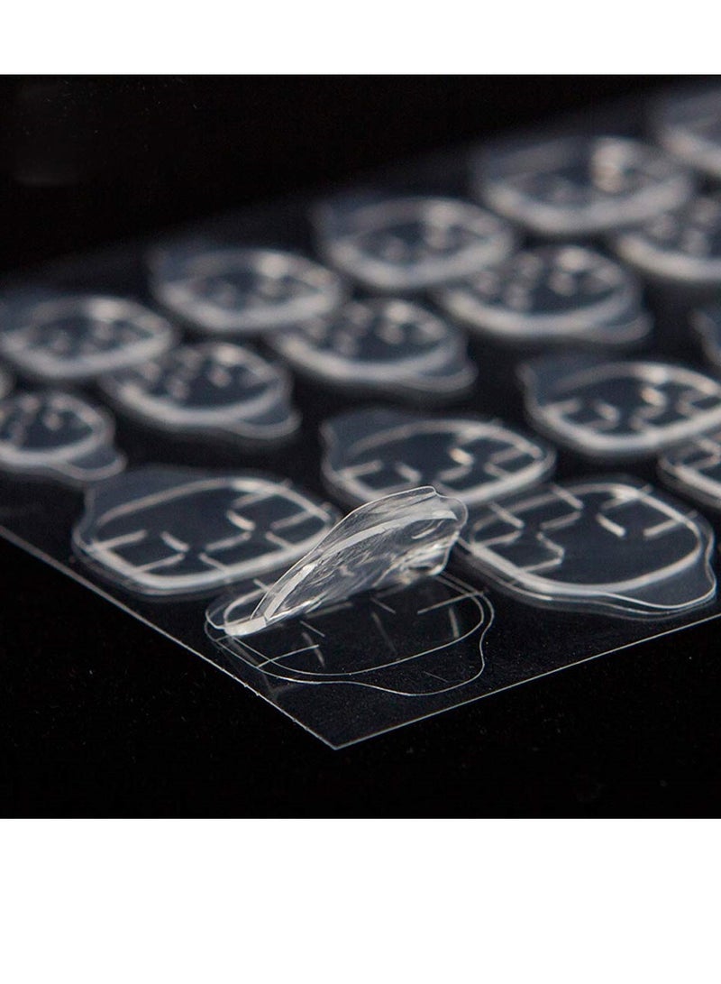 20 ورقة من ملصقات غراء الأظافر مزدوجة الجانب للضغط على ملصقات الأظافر ، مقاومة للماء وتسمح بمرور الهواء وأطراف أظافر صناعية هلام لاصق وعلامات أظافر غراء - Image 2