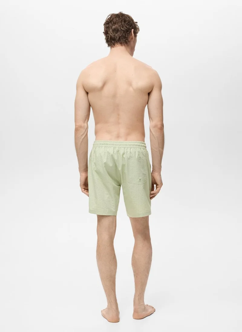 مانجو مان Seersucker Swimming Trunks