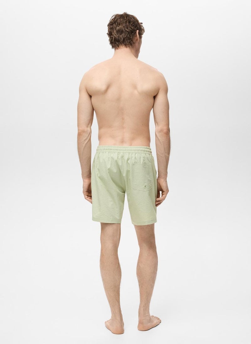 Mango Man Seersucker Swimming Trunks  - Image 2