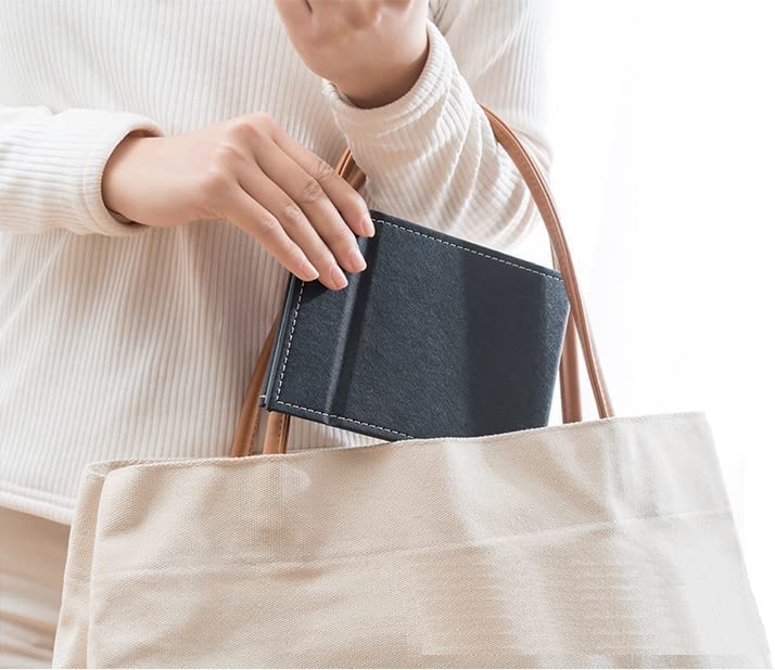 Agabani Folding Round Compact Mirror - PU Leather Vanity with Stand for Desk, Camping, Travel - Personal Tabletop HandMirror - Princess Square Makeup - Image 5