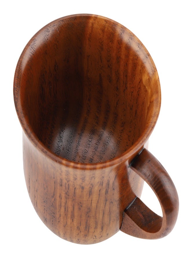 Portable Natural Wood Cup with Handle Wooden Teacup Coffee Beer Juice Drinking Mug (#2) - Image 4