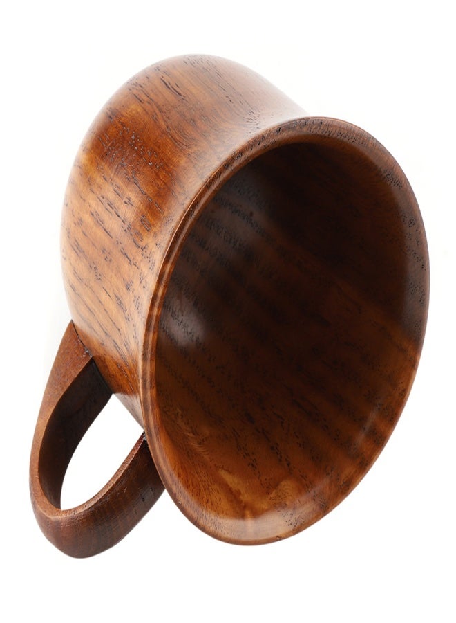 Portable Natural Wood Cup with Handle Wooden Teacup Coffee Beer Juice Drinking Mug (#2) - Image 5