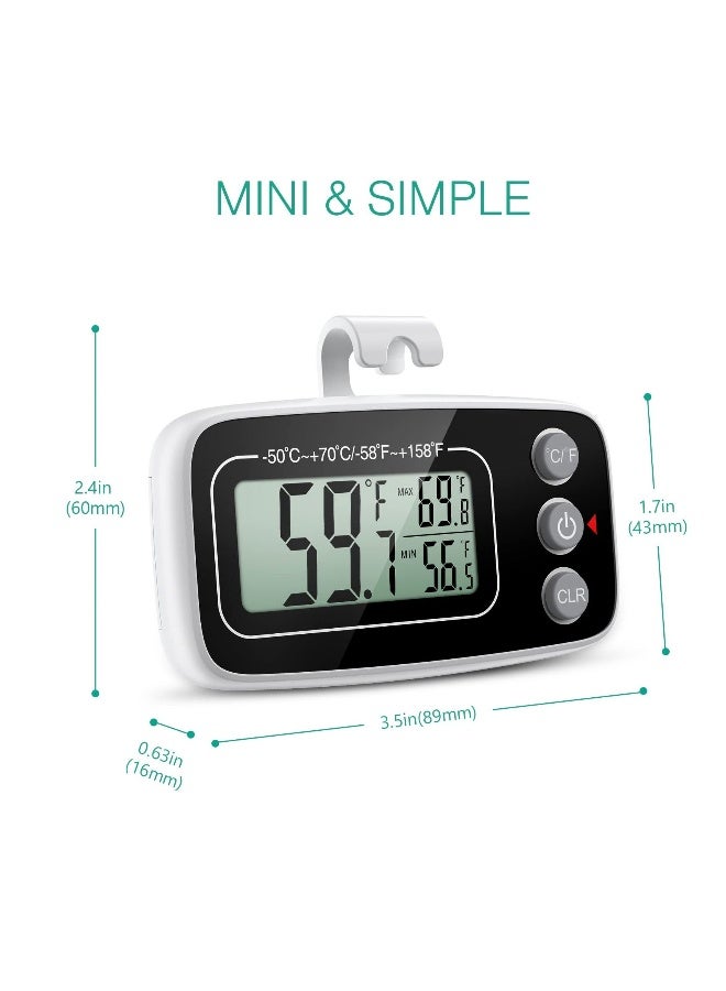 Fridge Thermometer, Digital Refrigerator Freezer Thermometer with Clear LCD Display, Max/Min Function, 3 Mounting Options for Kitchen, Home, Restaurants - Image 4