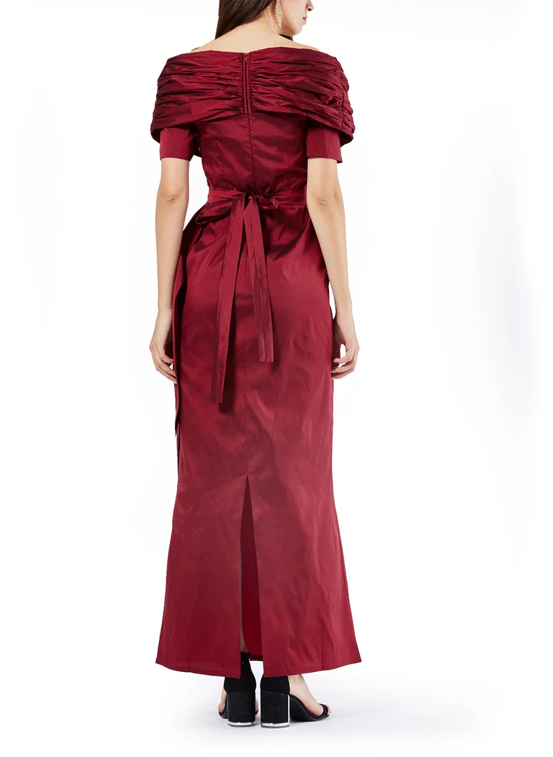 Amri Off-Shoulder Beaded Dress