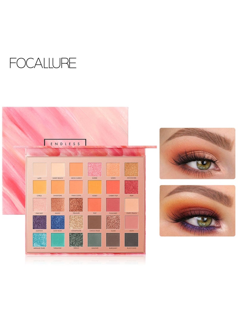 فوكالور لوحة ظلال عيون مكياج تدوم طويلاً من Endless Possibilities تحتوي على 30 لونًا - Image 1