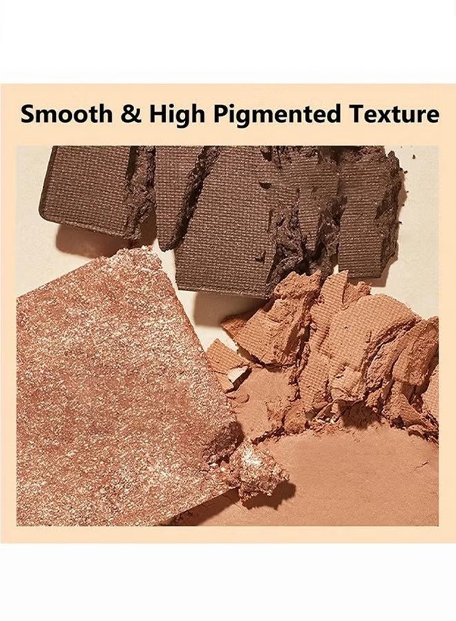 dikalu Eyeshadow Palette 9 Colours Chocolates Contour Palette Brown Eyeshadow Make Up Palettes Long Lasting Shimmer Matte Highly Pigmented Natural Look Travel Size Eye Shadows Palette For Women Girls (#06) - Image 5