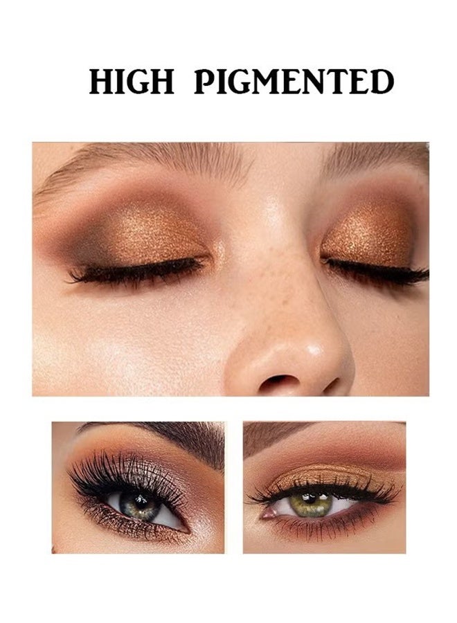 dikalu Eyeshadow Palette 9 Colours Chocolates Contour Palette Brown Eyeshadow Make Up Palettes Long Lasting Shimmer Matte Highly Pigmented Natural Look Travel Size Eye Shadows Palette For Women Girls (#06) - Image 4