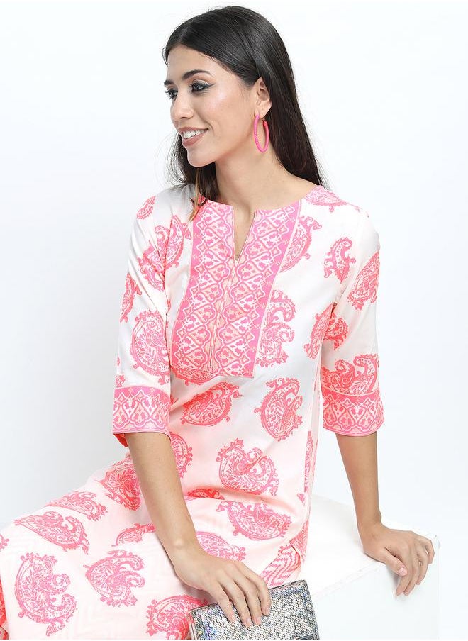 Vishudh Paisley Print Kurta & Palazzos Set by Styli  - Image 4
