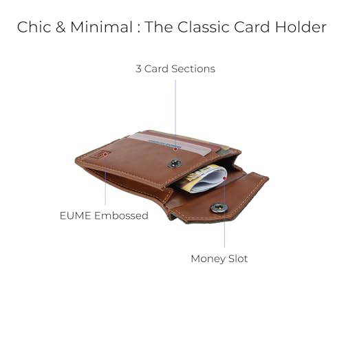 Eume Nova Card Holder for Men & Women, Rustic Green | Slim Premium Vegan Leather | 3 Card Slots & 1 Flap Pocket | Slim & Durable Design | Card Holder Wallet for Credit, Debit, & Id Cards - Image 4