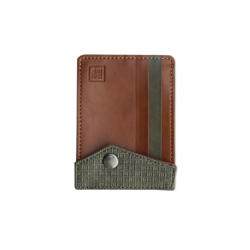 Eume Nova Card Holder for Men & Women, Rustic Green | Slim Premium Vegan Leather | 3 Card Slots & 1 Flap Pocket | Slim & Durable Design | Card Holder Wallet for Credit, Debit, & Id Cards - Image 5