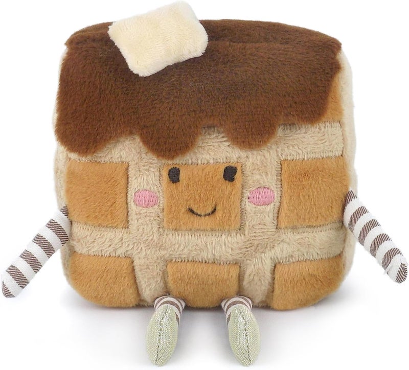 MON AMI Willa Waffles Plush Toy | Kawaii Food Plushie with Syrup & Butter | Soft 7” Breakfast Waffle Doll for Kids | Christmas Stuffed Toy for Girls & Boys | Cute Seasonal Home Décor - Image 1