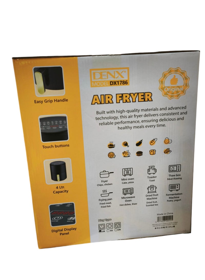 Denx Air Fryer 4 Litre Capacity and 2400W Power - Image 3