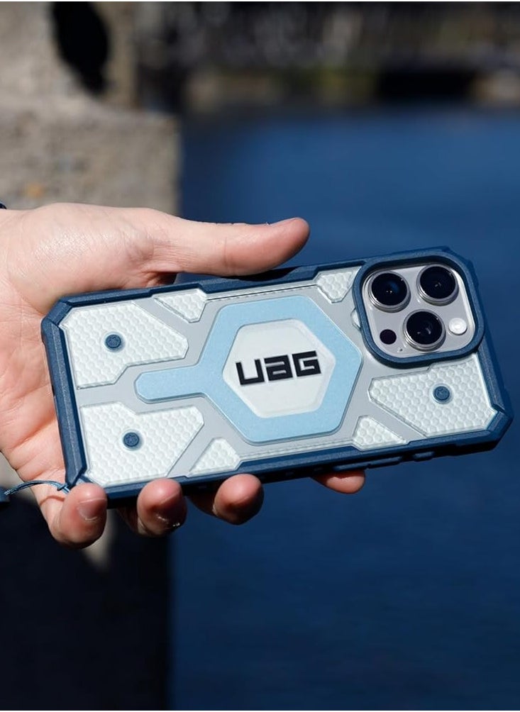 Urban Armor Gear - UAG Pathfinder Clear MagSafe for iPhone 16 PRO Case Cover [18 Feet Drop tested]  - Ice | Silver - Image 1