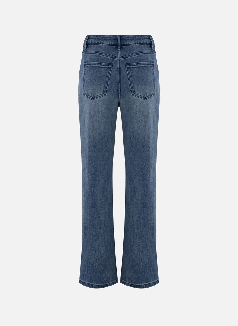 Lichi  Straight light-wash denim jeans for Women | Best Price UAE