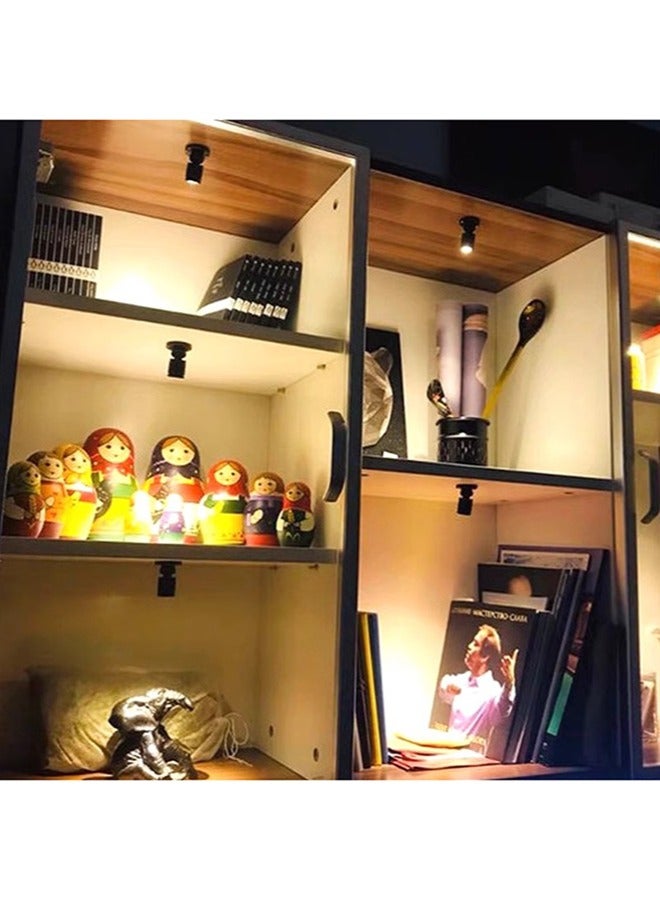 1 واط LED ضوء كشاف صغير مثبت على السطح مستدير 100 لومن مجوهرات عداد ضوء الخزانة ضوء سفلي ضوء كشاف صغير عرض عرض غائر مكتب ضوء ذهبي اللون 2 حزمة - Image 5