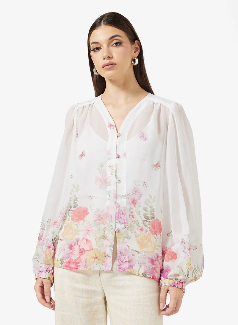 ELLA Floral Print Shirt - Image 1