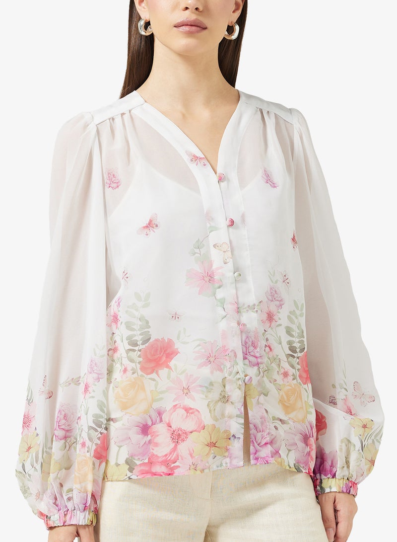 ELLA Floral Print Shirt - Image 3