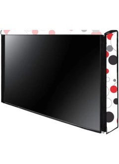 HomeStore-YEP HomeStoreYEP Non woven Printed 55 Inches Led TV Cover with Transparent Polythene Layer Compatible for All Brands Every Models Green Flower CricleRedBlack  - Image 3