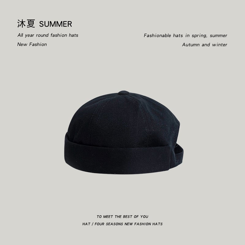 Versatile Fashion Beret Unisex Autumn Winter Black  - Image 1