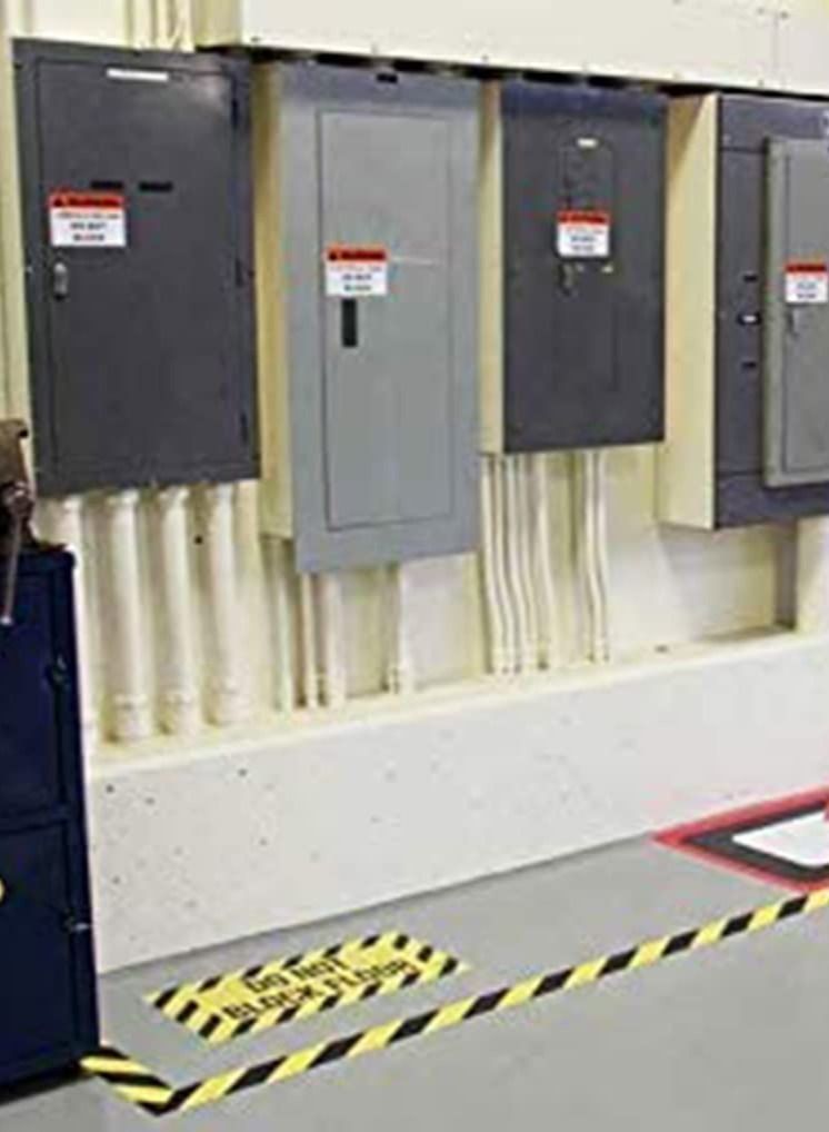 Warning Tape Self Adhesive Black  Yellow Hazard Safety Stripe Caution Barrier Sticky Tapes for Best Readability Maximum Visibility Designed Danger/ Hazardous Areas (33M) - Image 3