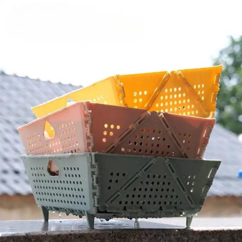 MVM Enterprise Plastic Collapsible Colander Foldable Drain Basket with Resting Feet Kitchen Food Strainer for Pasta Fruit Vegetables SpaceSaving BPAFree Dishwasher Safe - Image 5