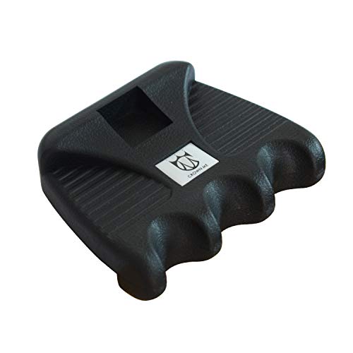 CROWN ME Cue Hoder, Cue Rest Cue Stick Holder, Portable Weighted Billiard Cue Rack with Chalk Holder, Pool Cue Holder, 3 Holes - Image 1