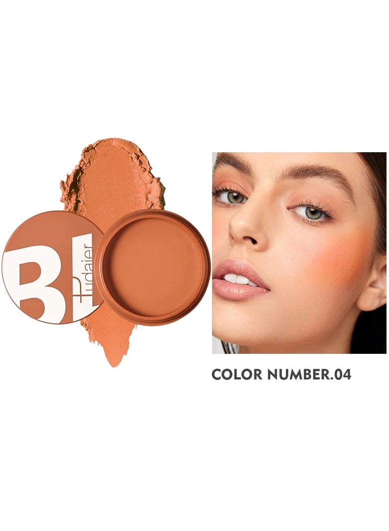 pudaier بلشر وجه مات بلون الخدود طويل الأمد مكياج بلسم مقاوم للماء مغذي للوجه بلشر كريمي للخدود مدعوم بزيت الخروع وفيتامين E بلشر عالي الصبغة لإشراقة طبيعية 04 - Image 2