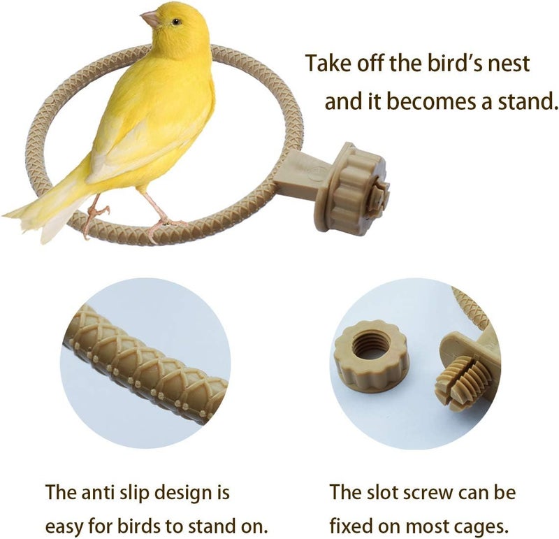 FOIBURELY 2 Sets Bird Nest Canary Finch Parrot Nest with Felt（4.5 inches） - Image 3