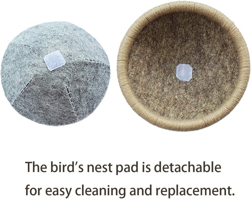 FOIBURELY 2 Sets Bird Nest Canary Finch Parrot Nest with Felt（4.5 inches） - Image 4