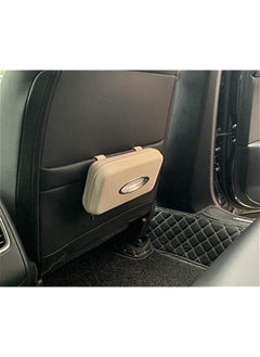 Generic Car Tissue Holder, Sun Visor Napkin Holder, Car Visor Tissue Holder, PU Leather Backseat Tissue Case Holder for Car,Vehicle (Beige (2Pack))  - Image 2