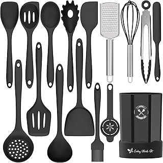 Deedro Silicone Kitchen Utensils Set, 16-Piece Silicone Cooking Utensils by , Heat Resistant Kitchen Tools Set with - Image 1