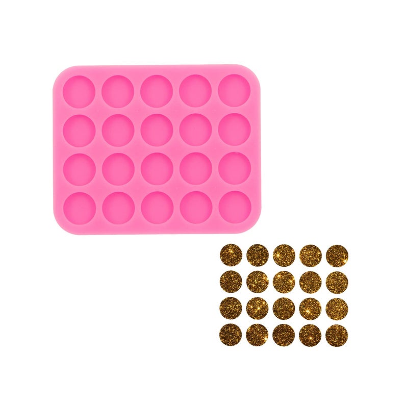 Mini Round Silicone Molds for Ear Studs Tiny Resin Mold Many Circles Silicone Molds Epoxy Mould for DIY Earrings Jewelry Making Crafts Chocolate Cake Mold