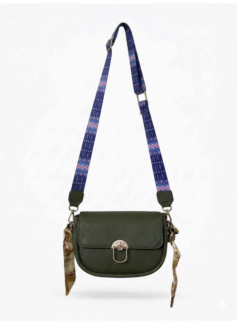 لايف ستيلاش  حقيبة كروس جلد بمشبك مغناطيسي - زيتي ZC-1 - Image 1