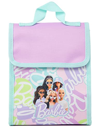 Barbie Girls 4 Piece Backpack Set | Kids Multicolor Rucksack Bundle with School Bag, Pencil Case, Lunch Bag & Water Bottle - Image 5