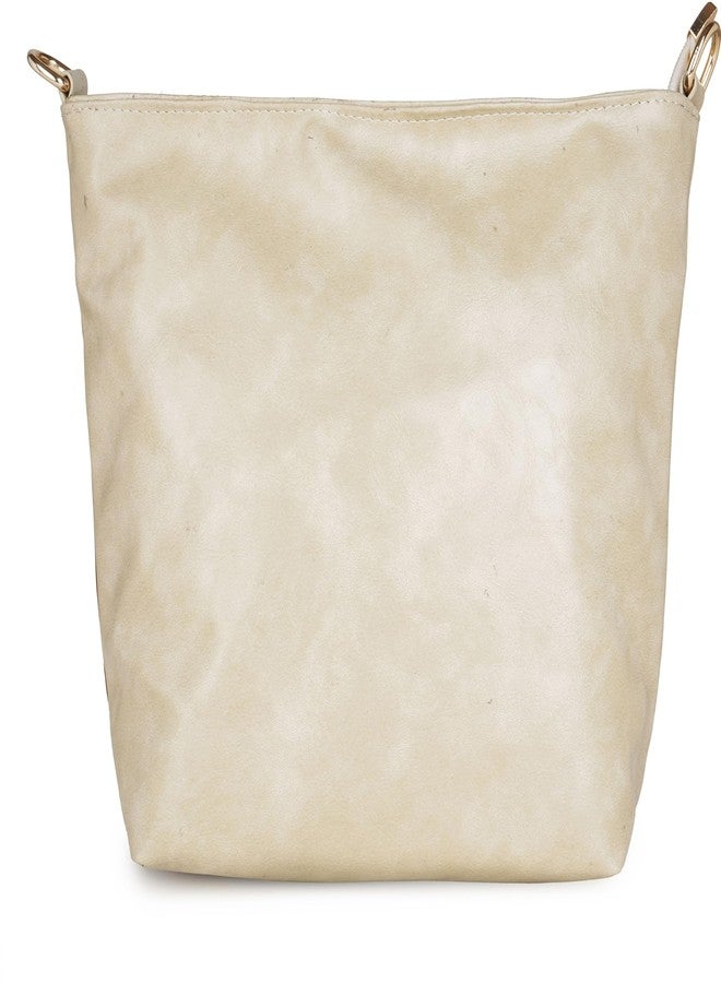 Poorak White, Brown Sling Bag Vegan Leather/Cross-Body Bag for Girls & Women - Image 5