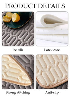 DUNISO Anti-Slip Latex Bed Cap Cool Silk Bed Cover Three-Piece Set with Pillowcases Four Seasons Universal Foldable Ice Silk Mat For Hotel Family Mattresses 200*180CM  - Image 3