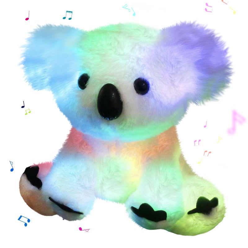 Glow Guards Musical Light up White Koala Stuffed Animal LED Singing Wildlife Soft Plush Toy with Night Lights Lullabies Birthday Idea Gift for Toddlers Kids 10 - Image 3