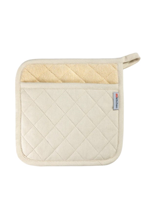 High Quality Terry Cotton Pot Holder Beige 23cm 9003-2519