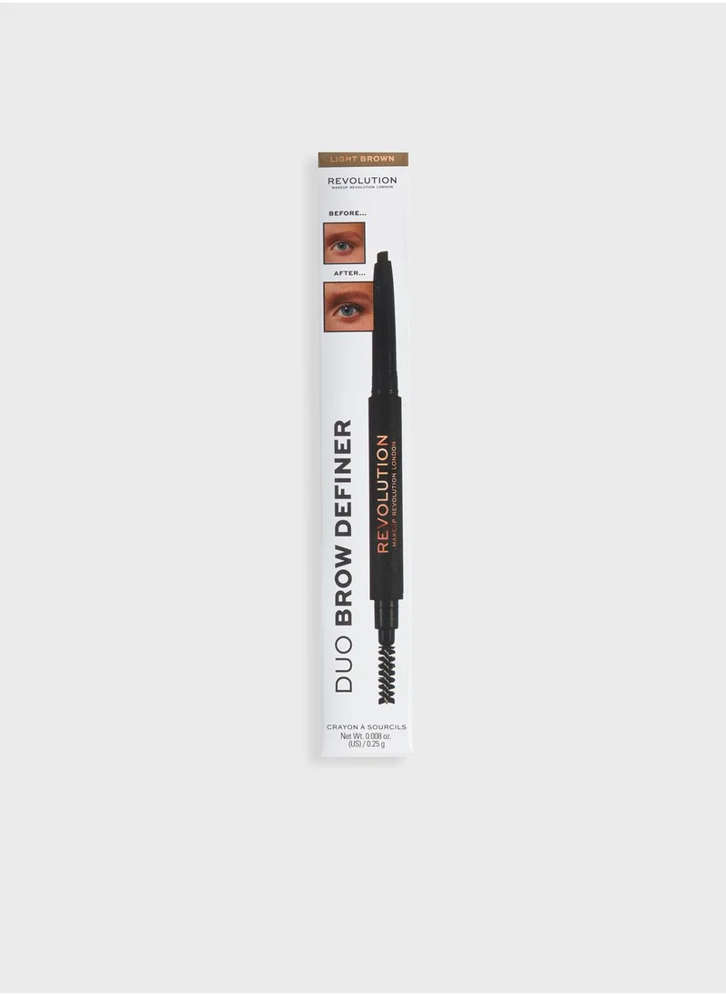 REVOLUTION Duo Brow Definer Pencil Brown