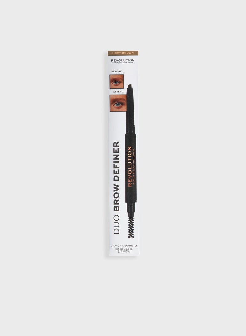 REVOLUTION Duo Brow Definer Pencil Brown - Image 3