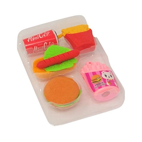 PARTEET Food Erasers for Kids Different Shapes for Girls and Boy Return Gift Party Idea for Kids Birthday Educational Erasers Toy (Multi Color) (Food) - Image 2